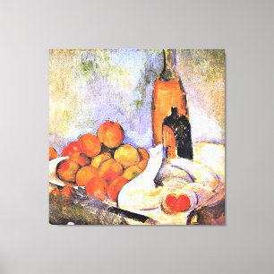 Cezanne - Still Life with Bottles and Apples Canvas Print