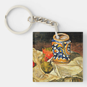 Cezanne - Still Life with Italian Earthenware Keychain