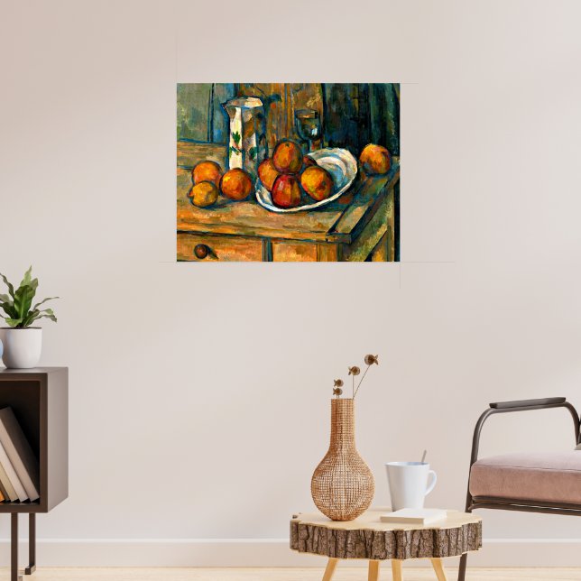 Cezanne - Still Life with Milk Jug and Fruit Poster (Living Room 3)