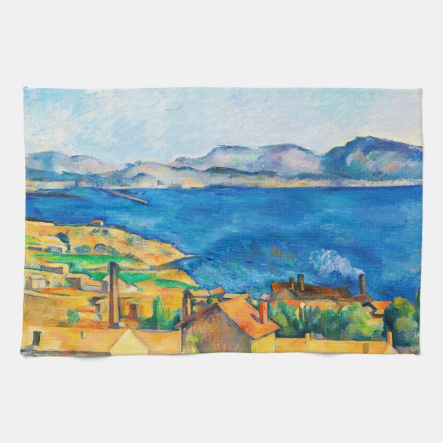 Cezanne:The Bay of Marseille, Seen from L’Estaque Kitchen Towel (Horizontal)