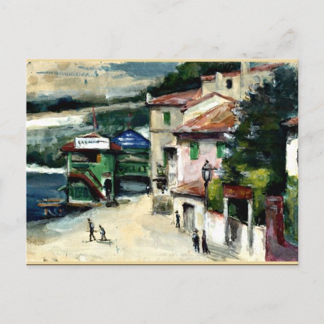 Cezanne - The Restaurant Mistral in l'Estaque Postcard (Front)