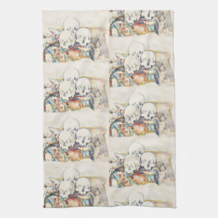 Cezanne The Three Skulls Vintage Art Poster Print Kitchen Towel