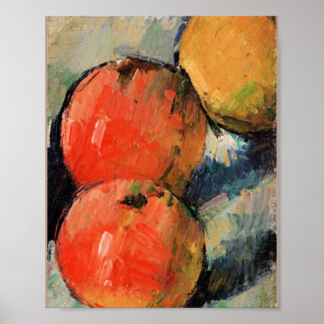 Cezanne - Three Apples, Poster (Front)