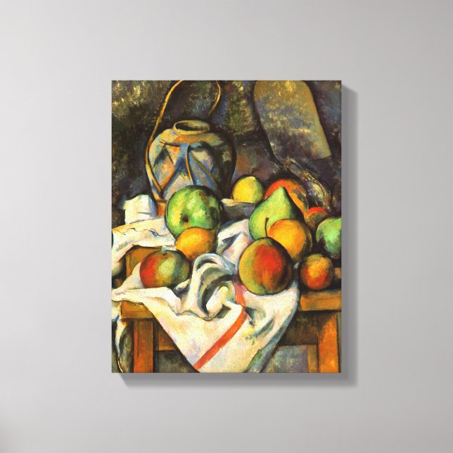 Cezanne Vase Paille Vintage Art Canvas Print (Front)