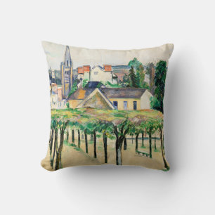 Cezanne - Village Square (Place de village) Throw Pillow