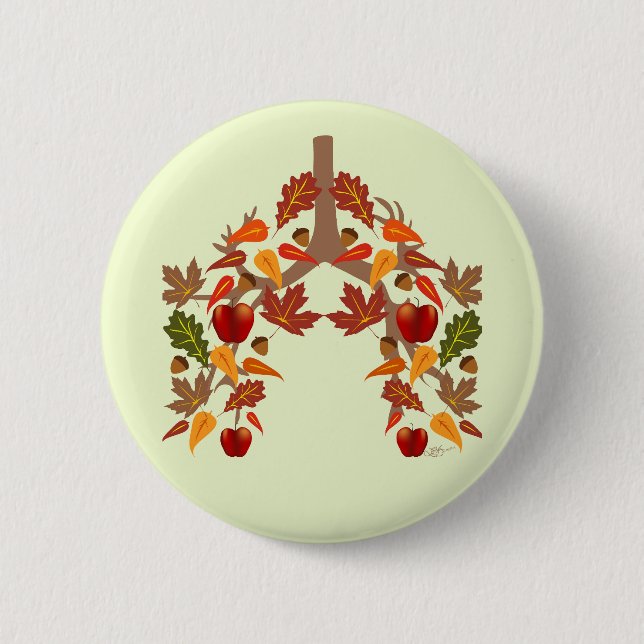 CF Fall  2 Inch Round Button (Front)