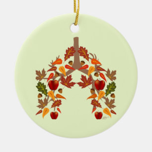 CF Fall  Ceramic Ornament