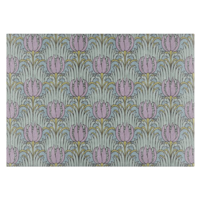 CFA Voysey Bird and Tulip Pattern Cutting Boards (Front)