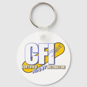CFI LOGO - CERTIFIED FLIGHT INSTRUCTOR KEYCHAIN