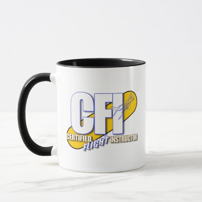 CFI LOGO - CERTIFIED FLIGHT INSTRUCTOR MUG (Left)