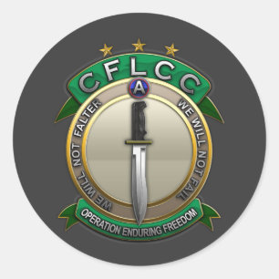CFLCC Operation Enduring Freedom Classic Round Sticker