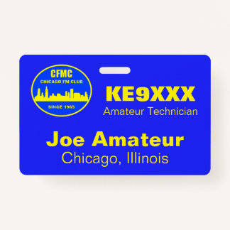 CFMC Horizontal Call Sign & Name Badge