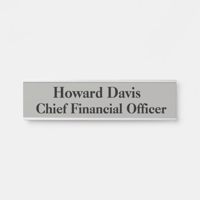 CFO Hanging Door Sign Name Plate (Front)