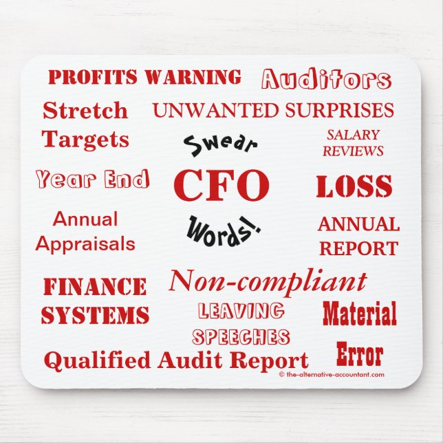 CFO Swear Words Annoying Funny Joke Mouse Pad (Front)
