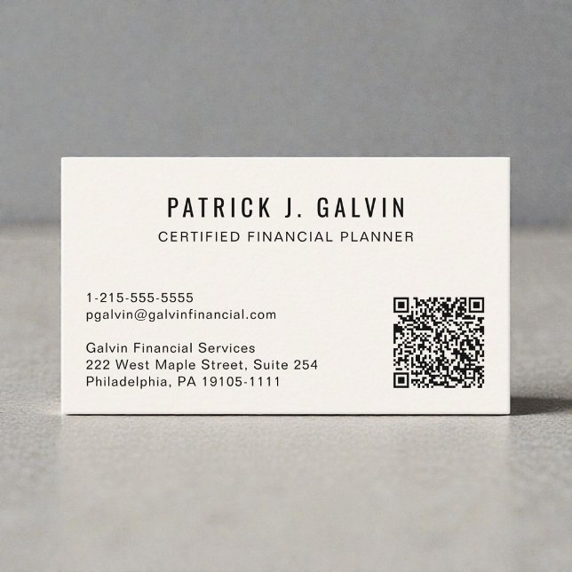 CFP Certified Financial Planner QR Code Business Card (CFP Certified Financial Planner QR Code Business Card)