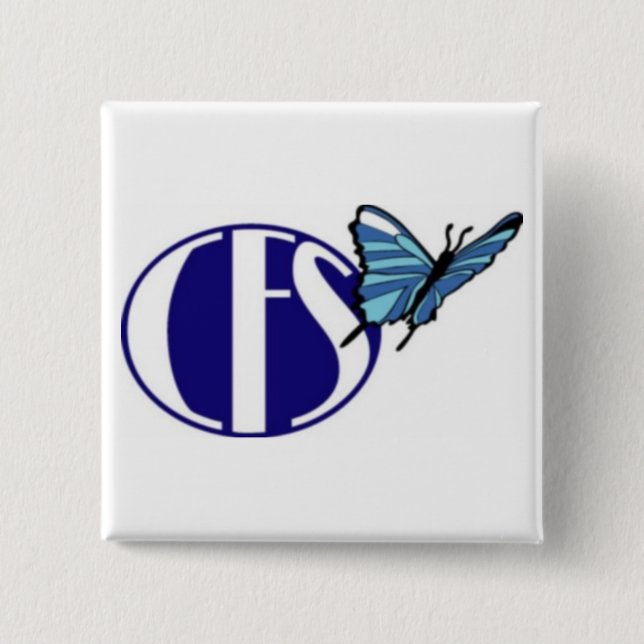 CFS Awareness (Square Button) 2 Inch Square Button (Front)