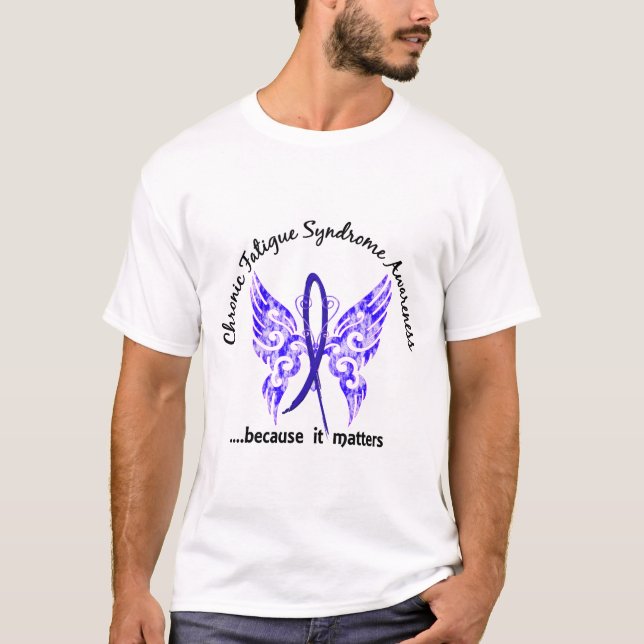 CFS Chronic Fatigue Syndrome Butterfly T-Shirt (Front)