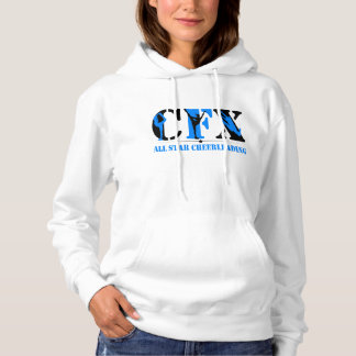 CFX Cheerleading Silhouettes in Black and Blue Hoodie