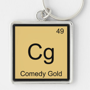 Cg - Comedy Gold Chemistry Element Symbol T-Shirt Keychain