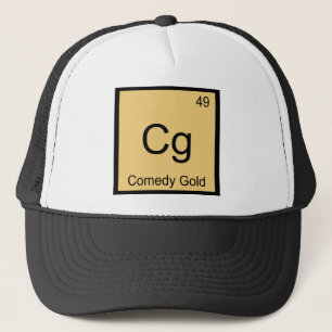 Cg - Comedy Gold Chemistry Element Symbol T-Shirt Trucker Hat