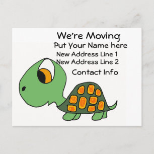 CG- We're Moving Turtle Postcard