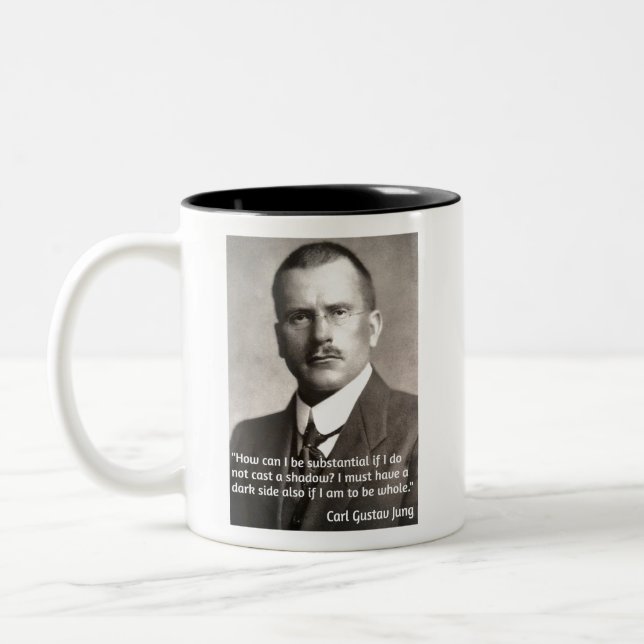 CGJung on darkness Two-Tone Coffee Mug (Left)