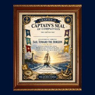 Ch12 Sail Toward New Horizons Captains Seal Poster