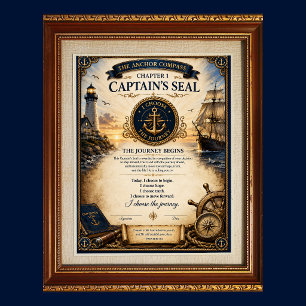 Ch1 Welcome Aboard Captains Seel Certificate Poster