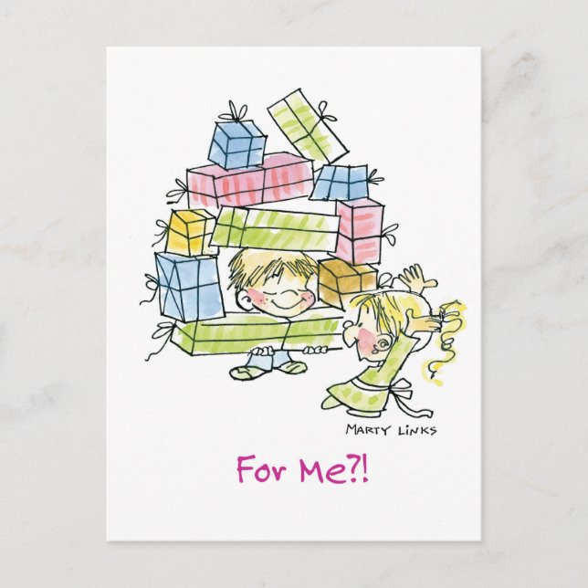 CH-002 Christmas Gifts Holiday Postcard (Front)