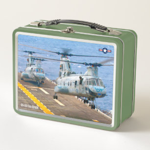 CH-46E SEA KNIGHT METAL LUNCH BOX