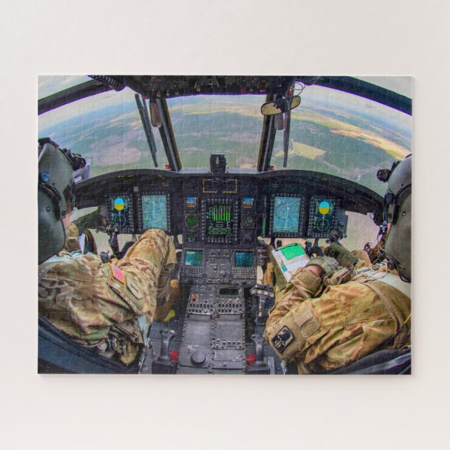 CH-47F CHINOOK COCKPIT (16x20 INCH) Jigsaw Puzzle (Horizontal)