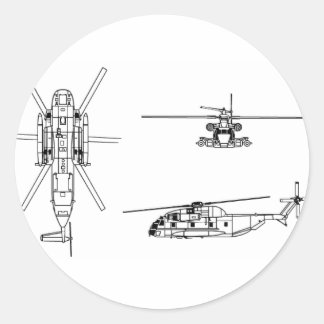 CH-53 Sea Stallion Classic Round Sticker