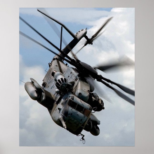 CH-53E Super Stallion Helicopter Poster (Front)