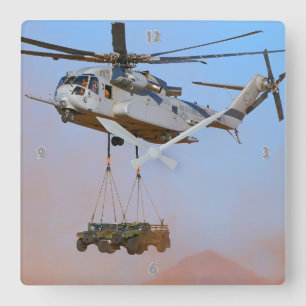 CH-53K KING STALLION SQUARE WALL CLOCK