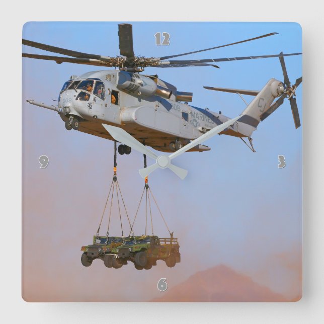 CH-53K KING STALLION SQUARE WALL CLOCK (Front)