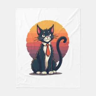 Ch Ch Ch Meow Meow Scary Halloween Costume Cat T-S Fleece Blanket
