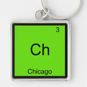 Ch - Chicago Funny Chemistry Element Symbol Tee Keychain