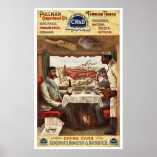 CH&D Pullman voiture à manger 1894 Poster