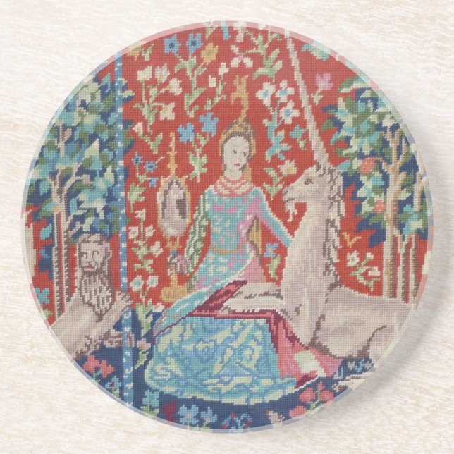 CH Madame et les dessous de verre de tapisserie de (Devant)