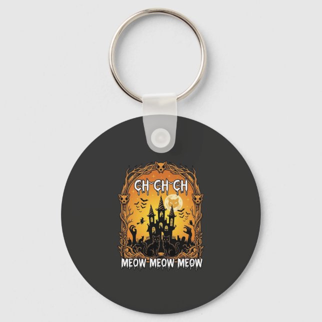Ch Meow Halloween Haunted Castle_1 Keychain (Front)