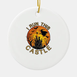 Ch Meow Halloween Haunted Castle (2)_1 Ceramic Ornament