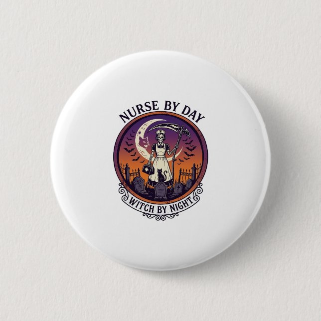 Ch Meow Halloween Haunted Castle (3)_1 2 Inch Round Button (Front)