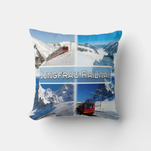 CH Switzerland - Jungfrau Railway - Throw Pillow