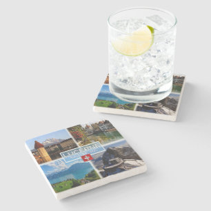 CH Switzerland - Lucerne - Chapel Bridge - Old Tow Stone Coaster