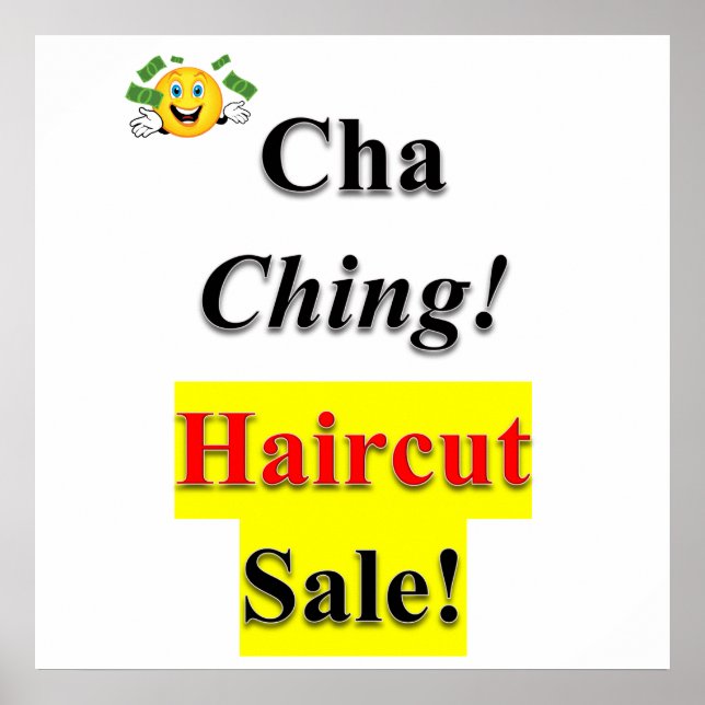 Cha Ching Haircut Vente Poster Matte (Devant)
