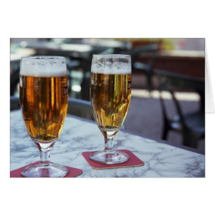 Chablis; two cool beers at 42 degrees hot summer