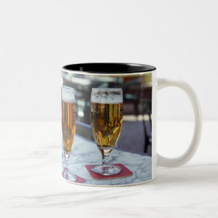 Chablis; two cool beers at 42 degrees hot summer Two-Tone coffee mug