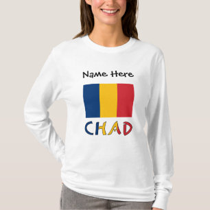 Chad and Chadian Flag Personalized  T-Shirt
