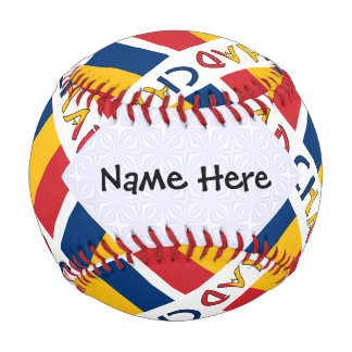 Chad and Chadian Flag Tiled Personalized Baseball