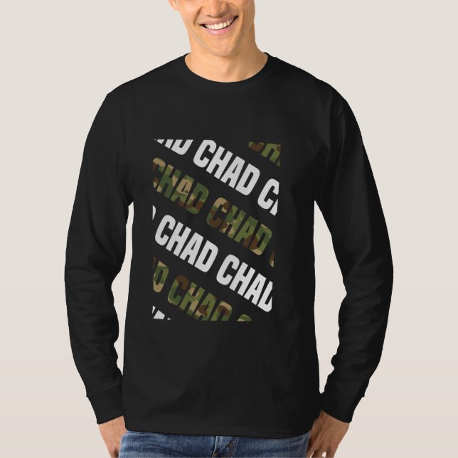 Chad Camo Pattern Green Camouflage T-Shirt (Front)